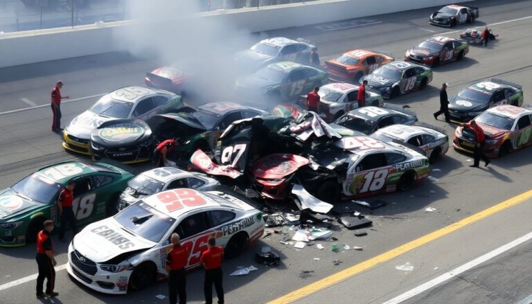 daytona 500 big one on lap 124 involves about 20 cars 1771191901