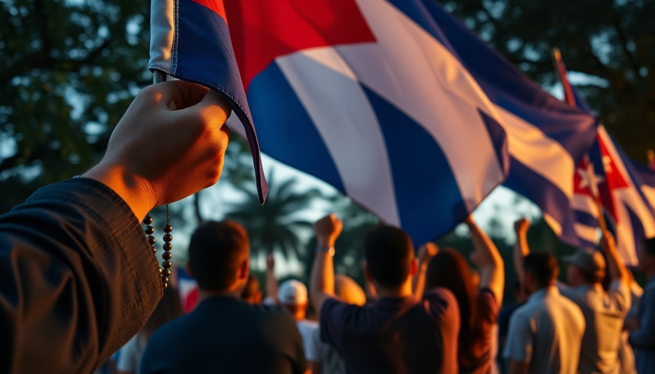 Hialeah leads Free Cuba rally supporting calls for Miguel Díaz-Canel to step down