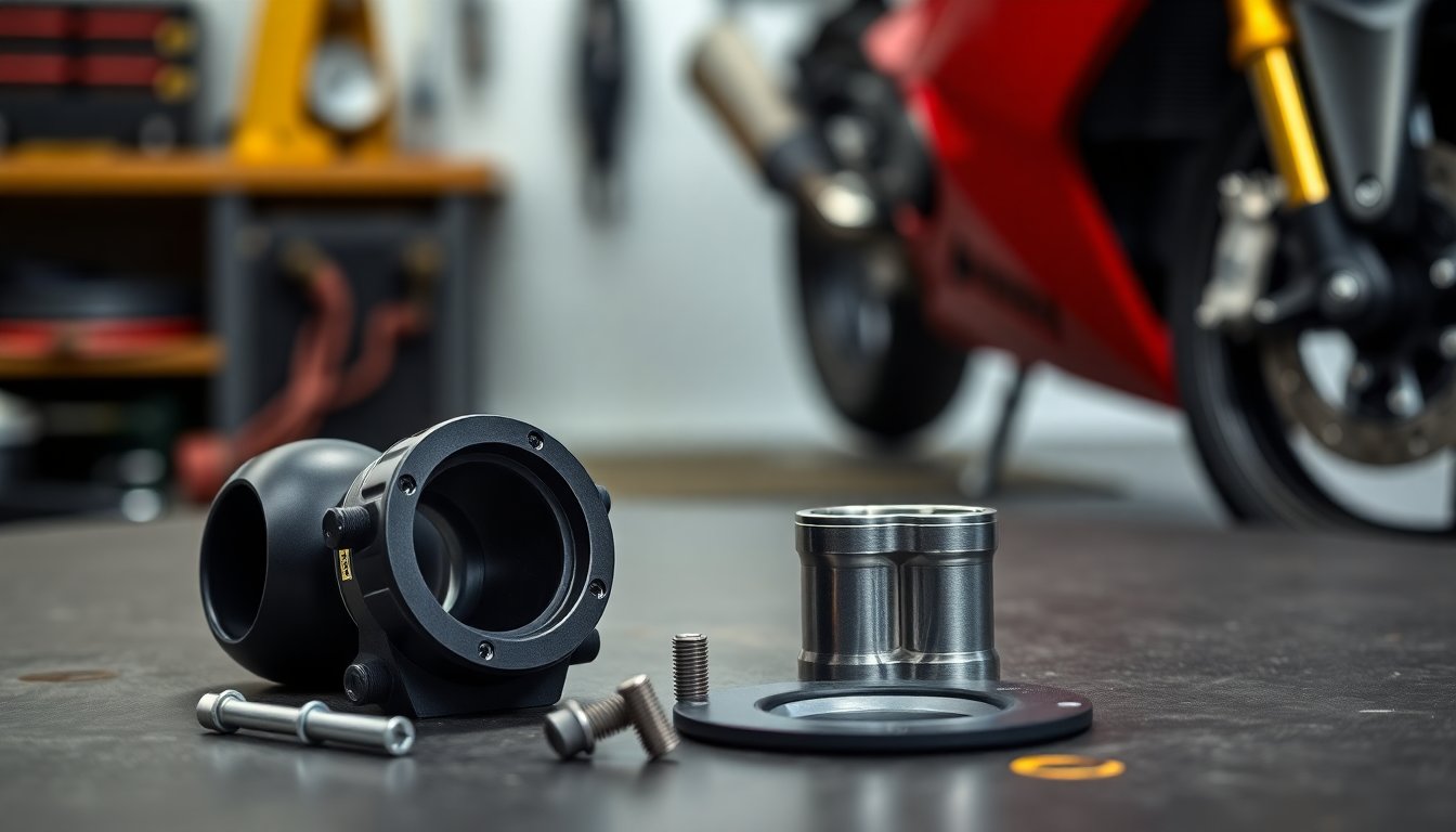 High-performance Ducati Panigale steering head inserts by Ducati Corse