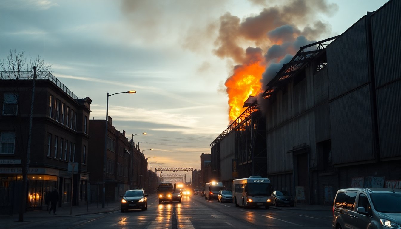 warehouse blaze downtown damages multiple buildings and disrupts transit 1772365847