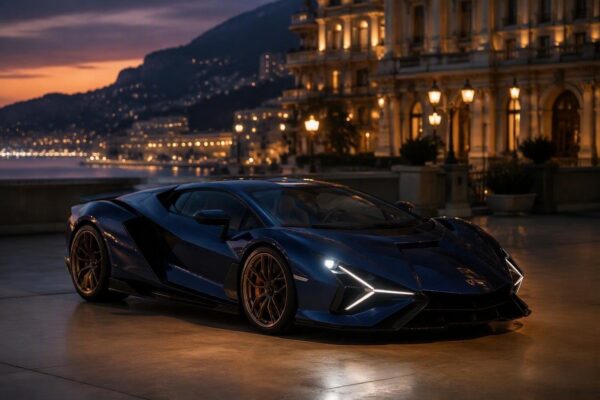 Aston Martin Driver Fernando Alonso Seen Behind the Wheel of Exclusive Lamborghini Sian