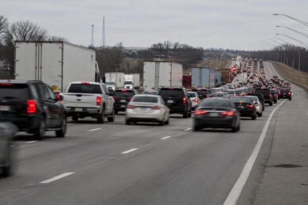 Highway closures and accidents cause significant delays in Kansas City, Edisto Island, and City of Industry