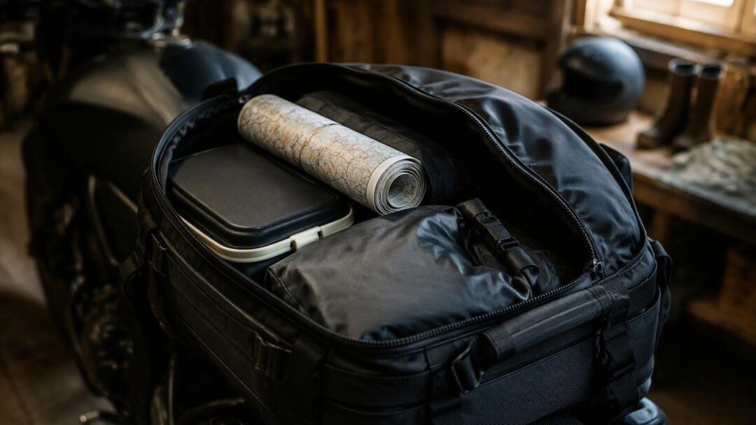 Rackless luggage setup guide for adventure motorcyclists