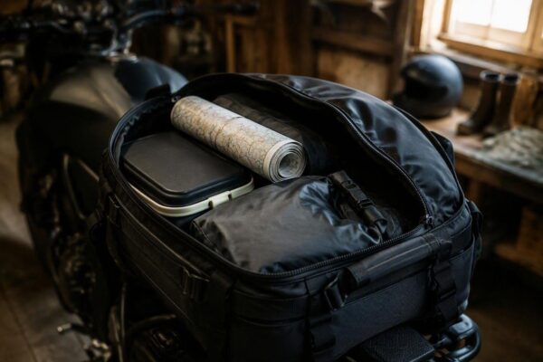 Rackless luggage setup guide for adventure motorcyclists