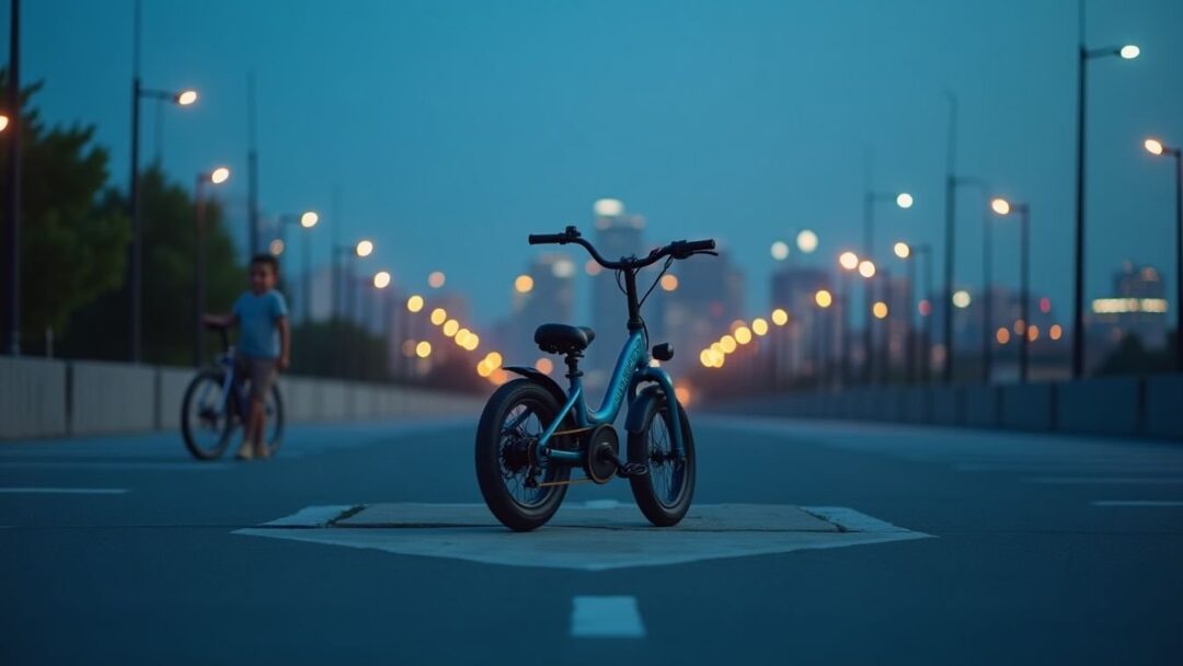 Guiding young riders to brake, signal and navigate traffic