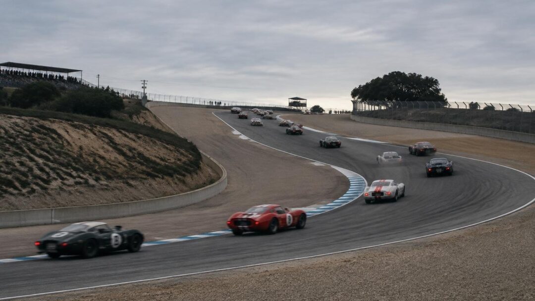 Historic cars take the Laguna Seca track at Rolex Monterey Reunion