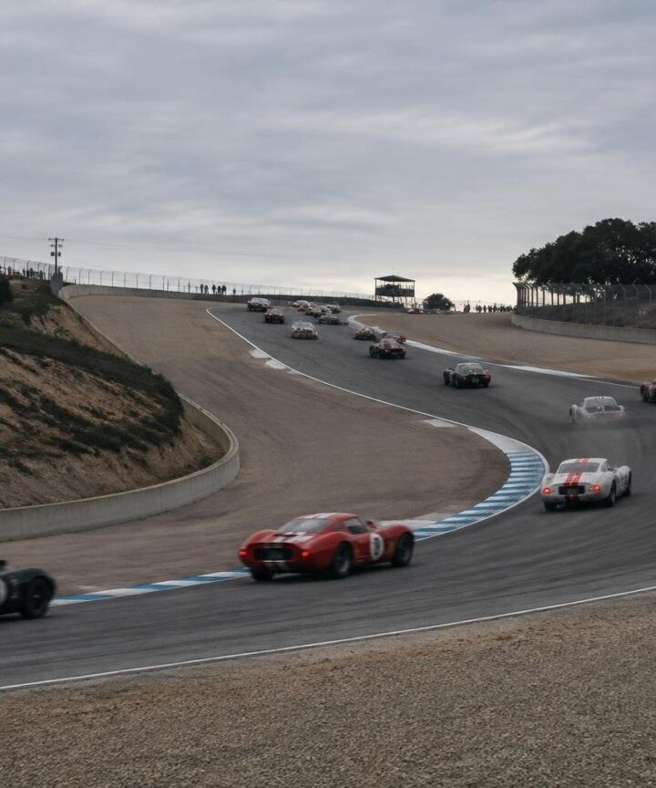 Historic cars take the Laguna Seca track at Rolex Monterey Reunion