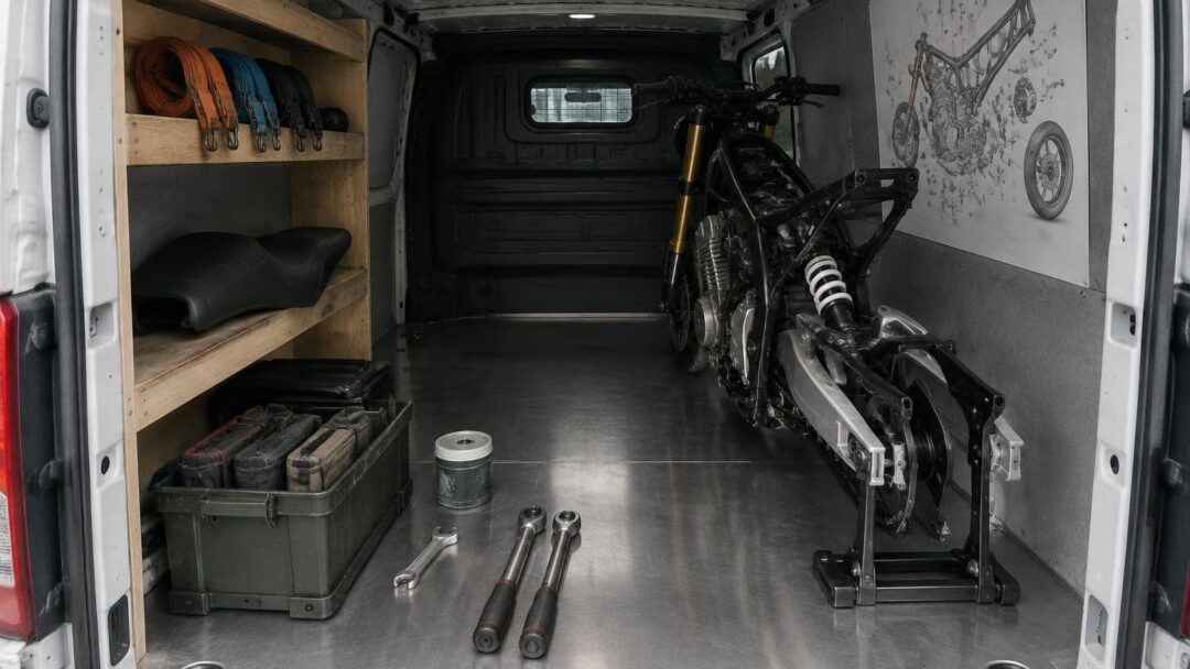 Moto hauler van setup