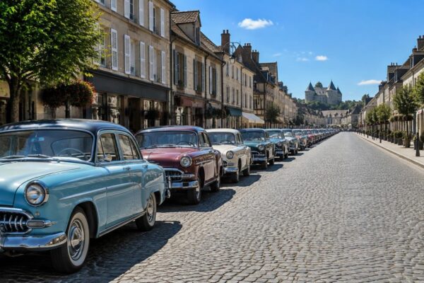 Vintage car jam on the Nationale 7 returns to Lapalisse