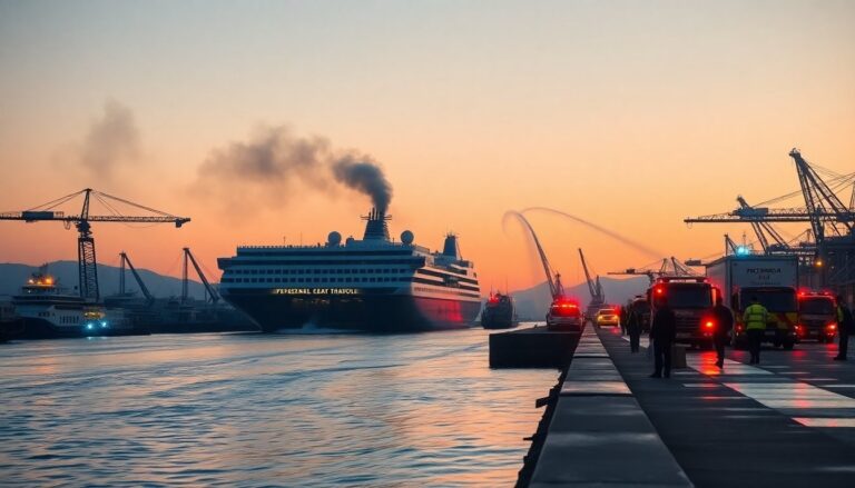 Fiamme sulla GNV Phoenix: interventi al porto di Napoli e traffico limitato