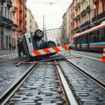 Incidente a Napoli: auto si capotta sulla sede del tram con guidatore ubriaco