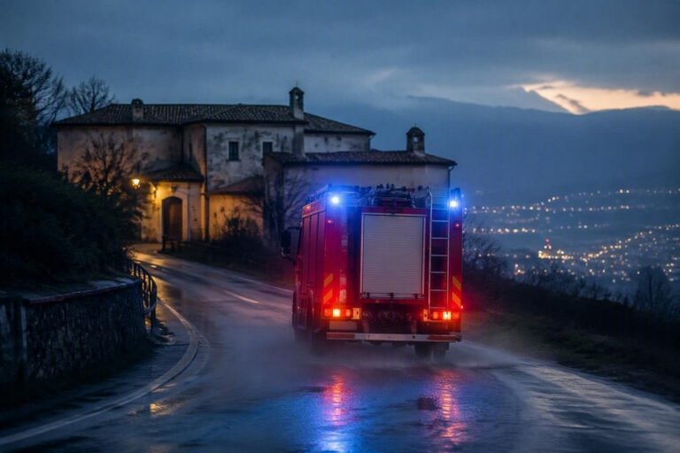 Fiamme in una villetta a Galluccio: l’intervento dei vigili del fuoco di Teano