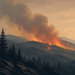 Incendio boschivo rilevato a 29,5 km da Napoli