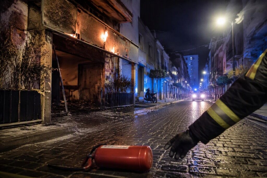 Fuoco pizzeria a Pomigliano d’Arco: vigili e carabinieri in azione