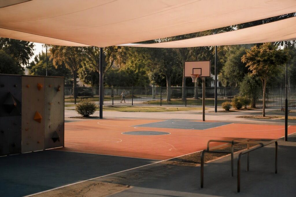 Nuovo playground a Casoria: basket, parkour e Sport Illumina