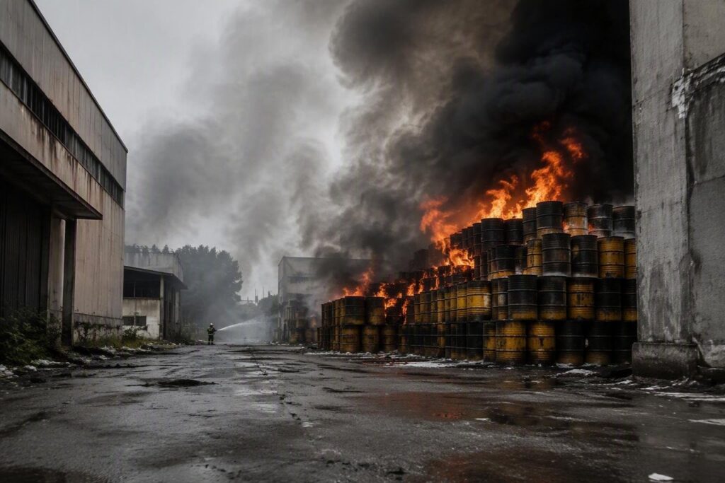 Rogo a Giugliano in Campania: vigili del fuoco al lavoro per spegnere le fiamme