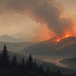 Incendio boschivo rilevato a 32,7 km da Napoli