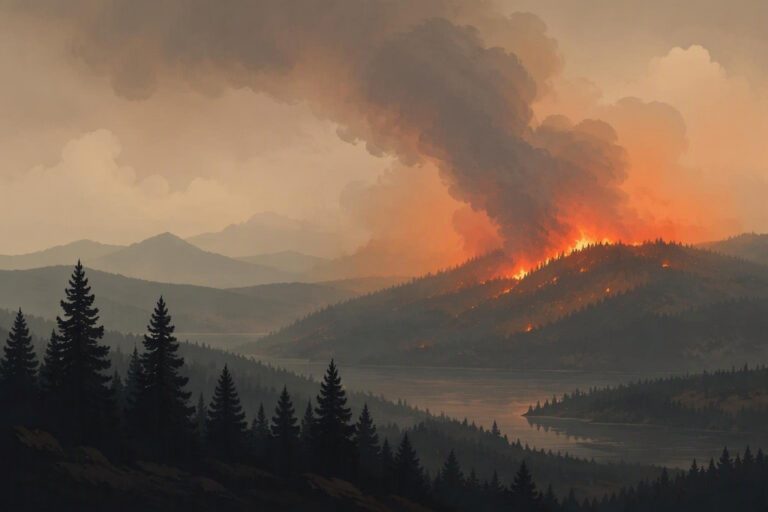 Incendio boschivo rilevato a 32,7 km da Napoli