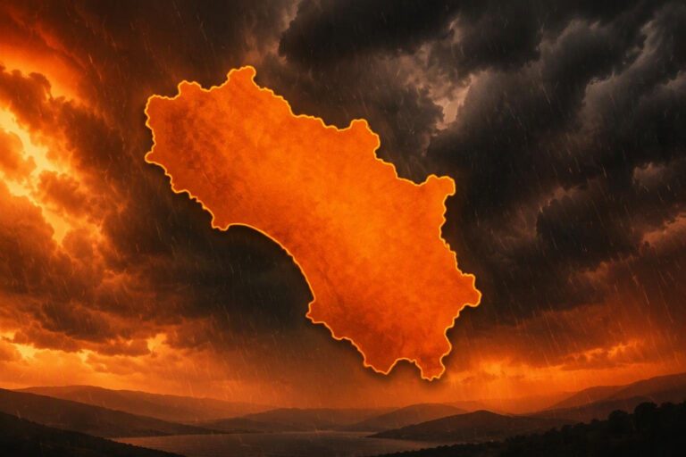 Allerta meteo arancione per pioggia su Napoli