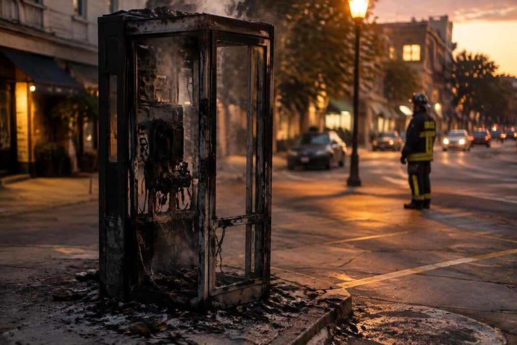 Cabina internet di Monterusciello data alle fiamme, disagi