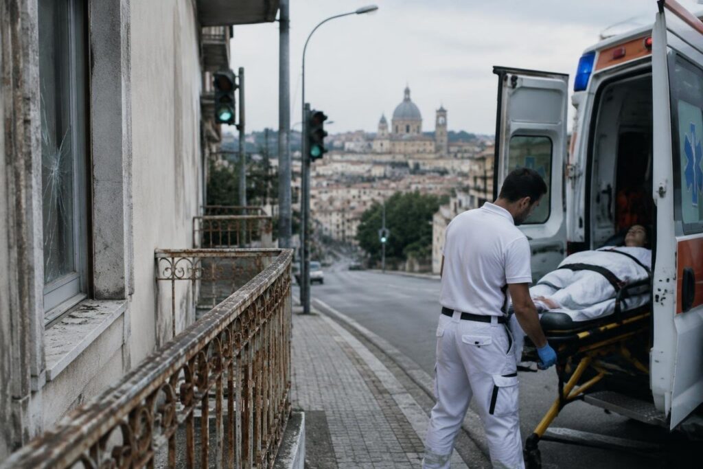 Caduta da quattro metri a Capua: donna trasferita in codice rosso