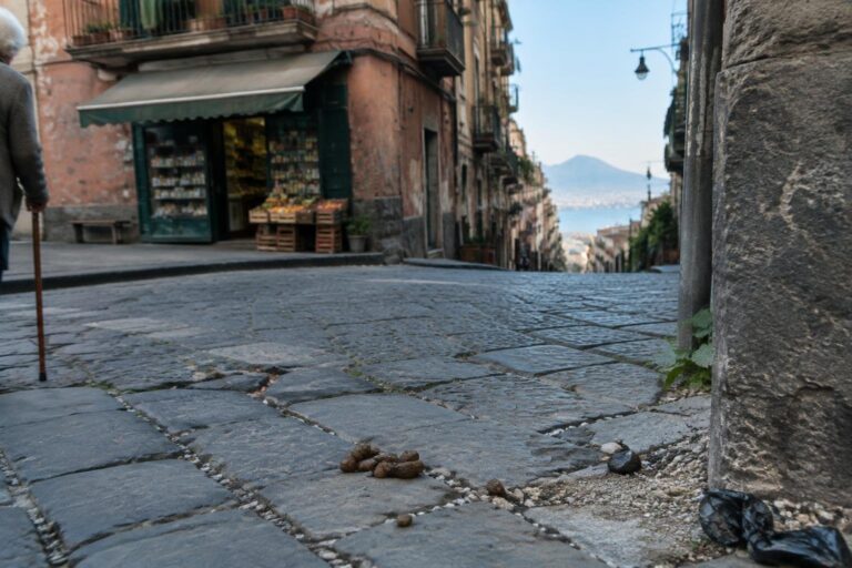 Cani e marciapiedi sporchi a Napoli: la vicenda dell’anziana