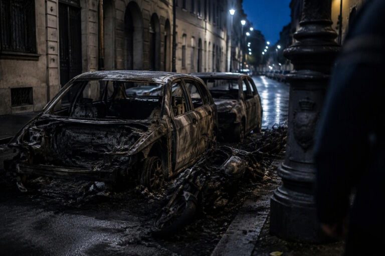 Fiamme nella notte di via Ferrara: auto e scooter distrutti