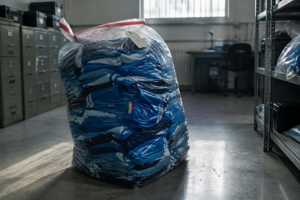 Guardia di Finanza sequestra oltre 2.300 maglie fake del Napoli