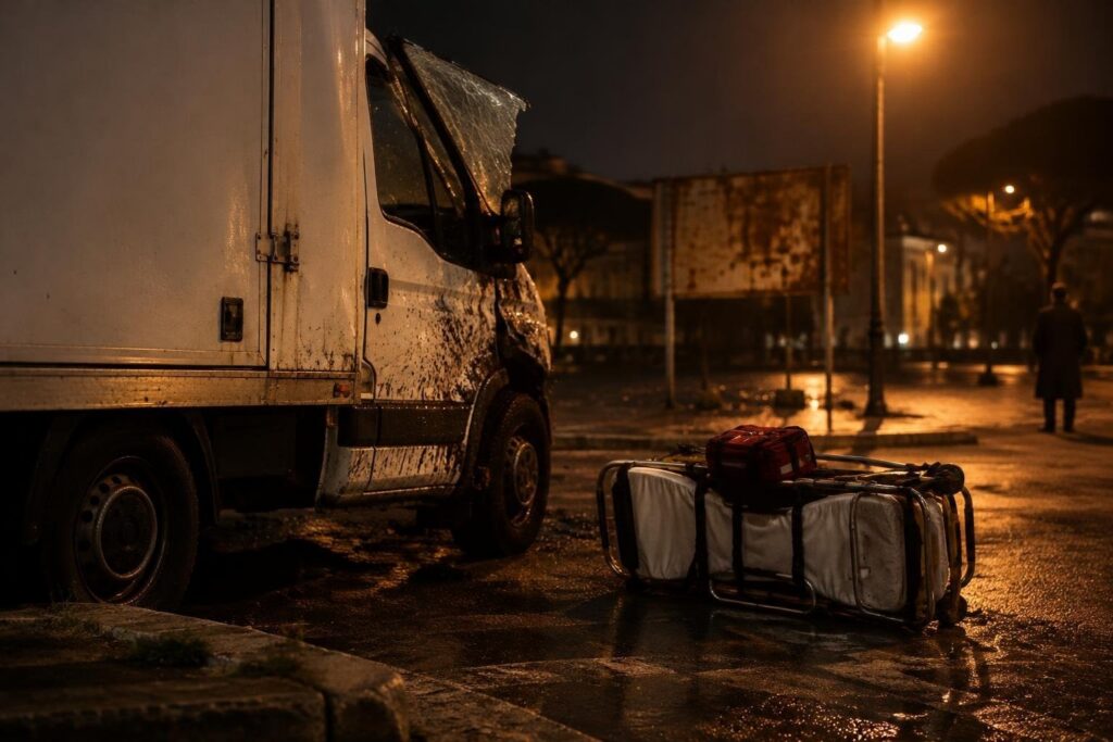 Padre di due adolescenti aggredito e travolto da camion al Vomero