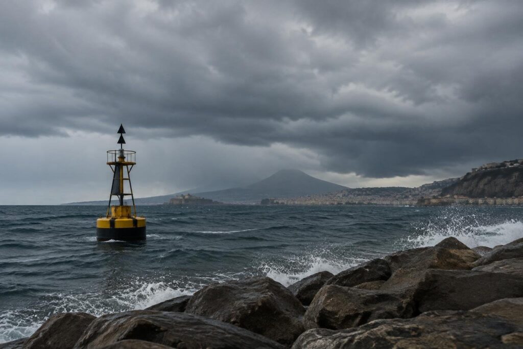Previsioni di piogge torrenziali e venti forti per Napoli e Campania