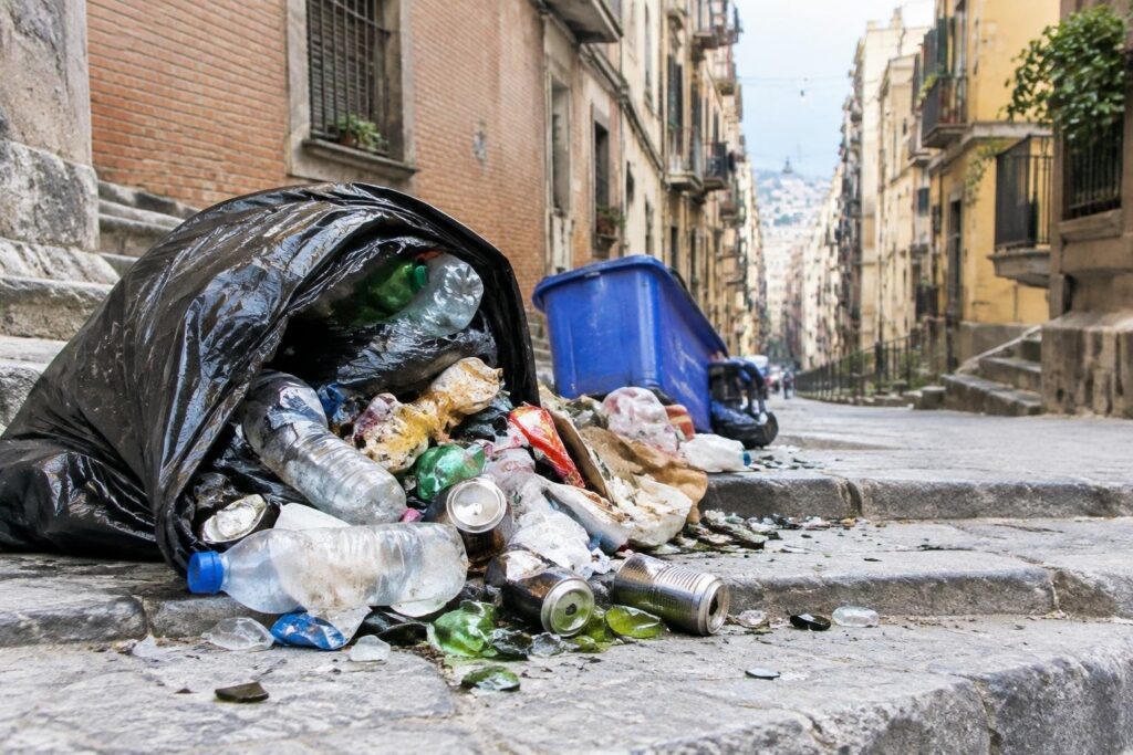 Sgombero di materiale abusivo in via Nolana e Piazza Garibaldi