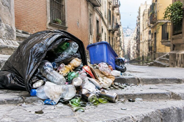 Sgombero di materiale abusivo in via Nolana e Piazza Garibaldi