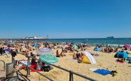Overcrowding at Bournemouth beach