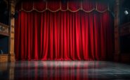 Vibrant opera performance with singers and stage