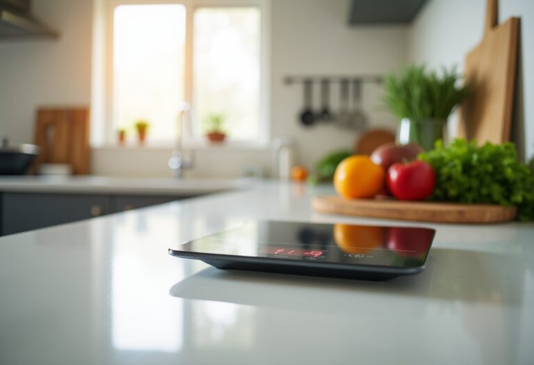 A variety of kitchen scales for precise measurements