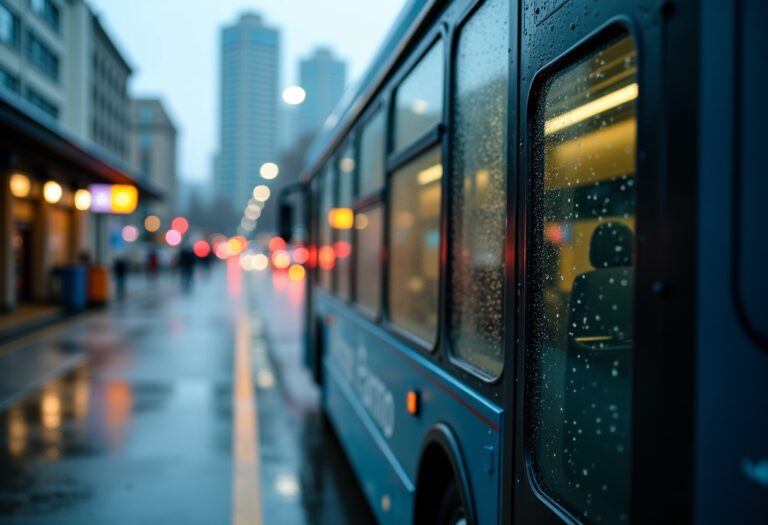 Bus drivers protesting for safer working conditions