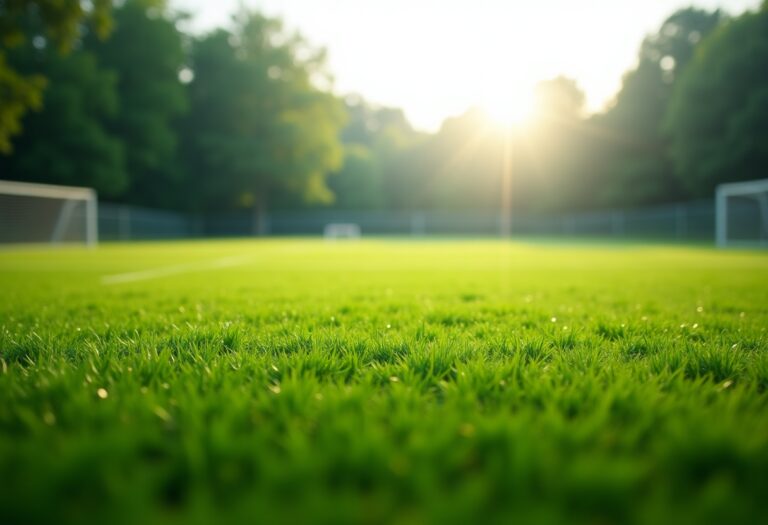 Young football players receiving mentorship and guidance