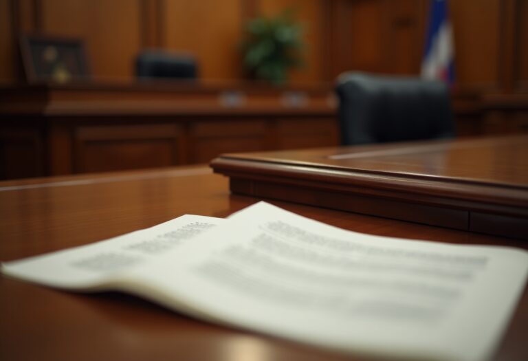 Courtroom scene from the Highlands murder trial