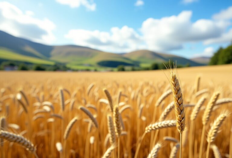 Ancient crops being cultivated in a Scottish field