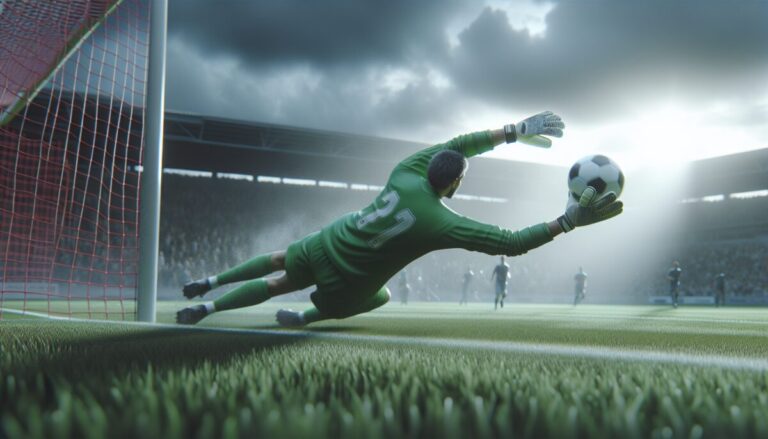 Ross County goalkeeper making a crucial save during match
