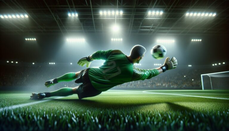 Ross County goalkeeper making a crucial penalty save