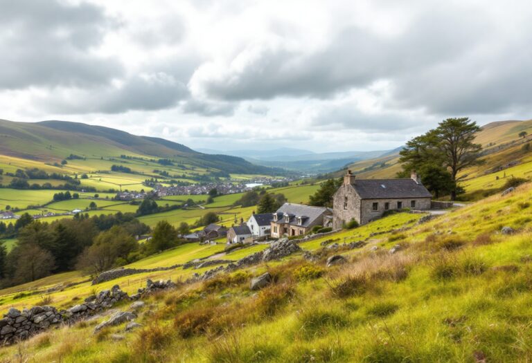 Scenic view of Ballater in the Scottish Highlands