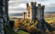 Dunrobin Castle with a spooky atmosphere in Scotland