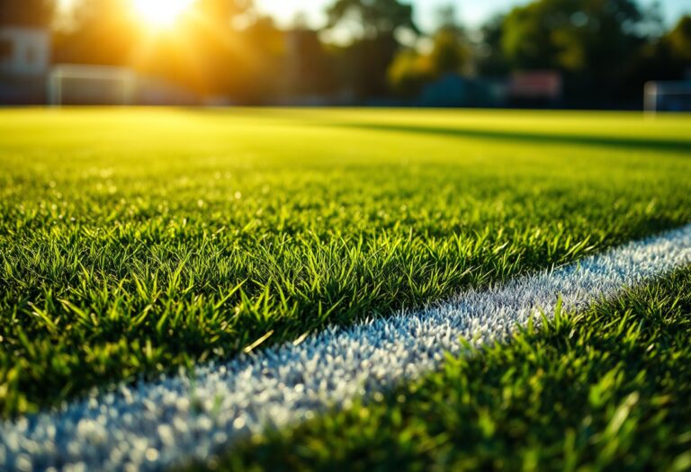 Giocatori di calcio durante un kickabout domenicale