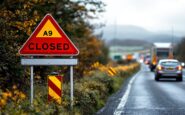Two-car accident causing traffic delays on A9 near Brora