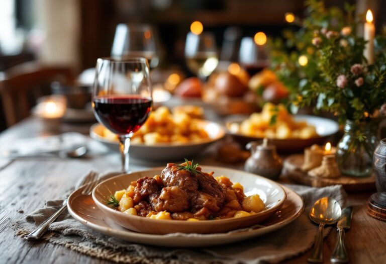 Tradizionali piatti e decorazioni per la Burns Night
