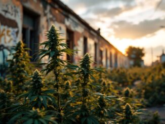 Police officers conducting a cannabis bust in Macduff