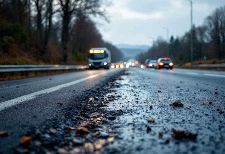 Emergency services at the scene of a serious crash on A9
