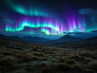 Spectacular Northern Lights over Scotland's New Year celebrations