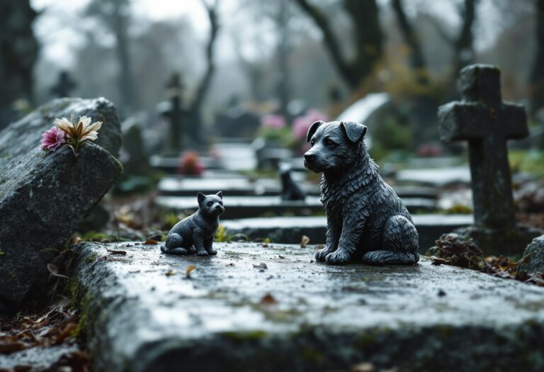 Historic pet cemetery in Inverness with gravestones